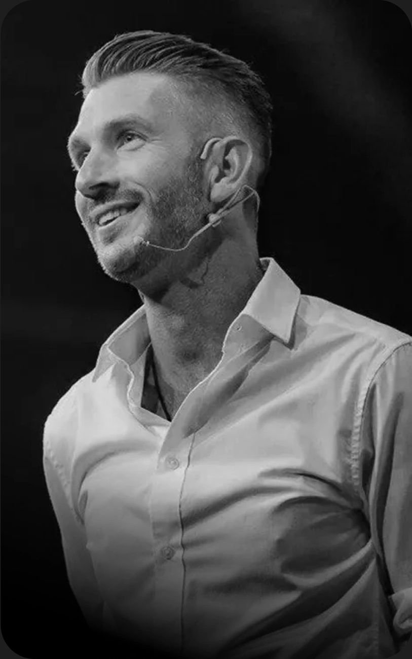 Tim, a European biohacker, wearing the Hume Watch for longevity tracking
